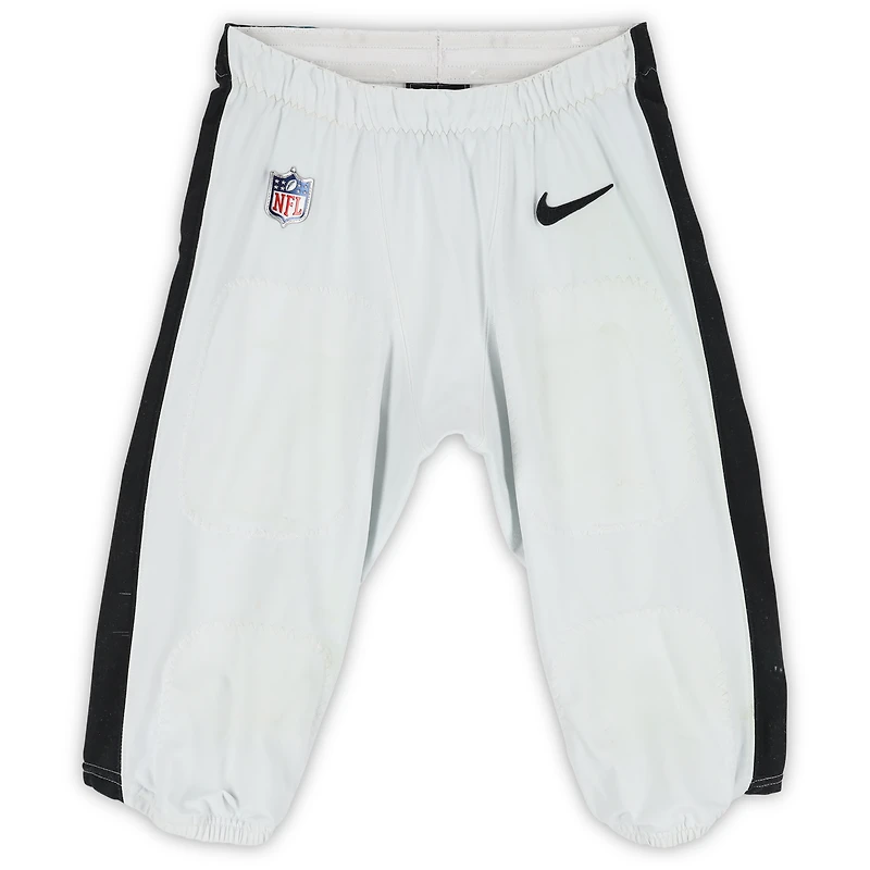 Smael Mondon Jr. Philadelphia Eagles Game-Used White Nike Pants vs. Kansas City Chiefs on September 14, 2025