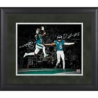 A.J. Brown & DeVonta Smith Philadelphia Eagles Facsimile Signature Framed 11" x 14" Spotlight Photograph