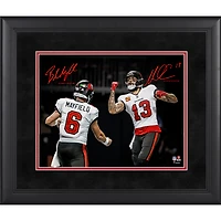 Baker Mayfield & Mike Evans Tampa Bay Buccaneers Facsimile Signature Framed 11" x 14" Spotlight Photograph