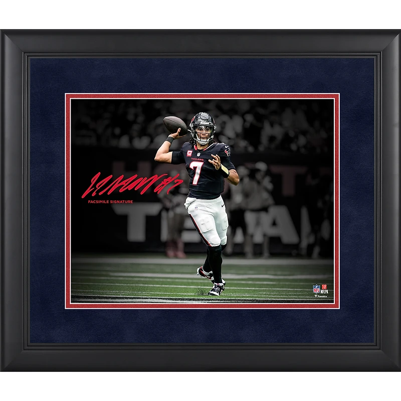 C.J. Stroud Houston Texans Facsimile Signature Framed 11" x 14" Spotlight Photograph