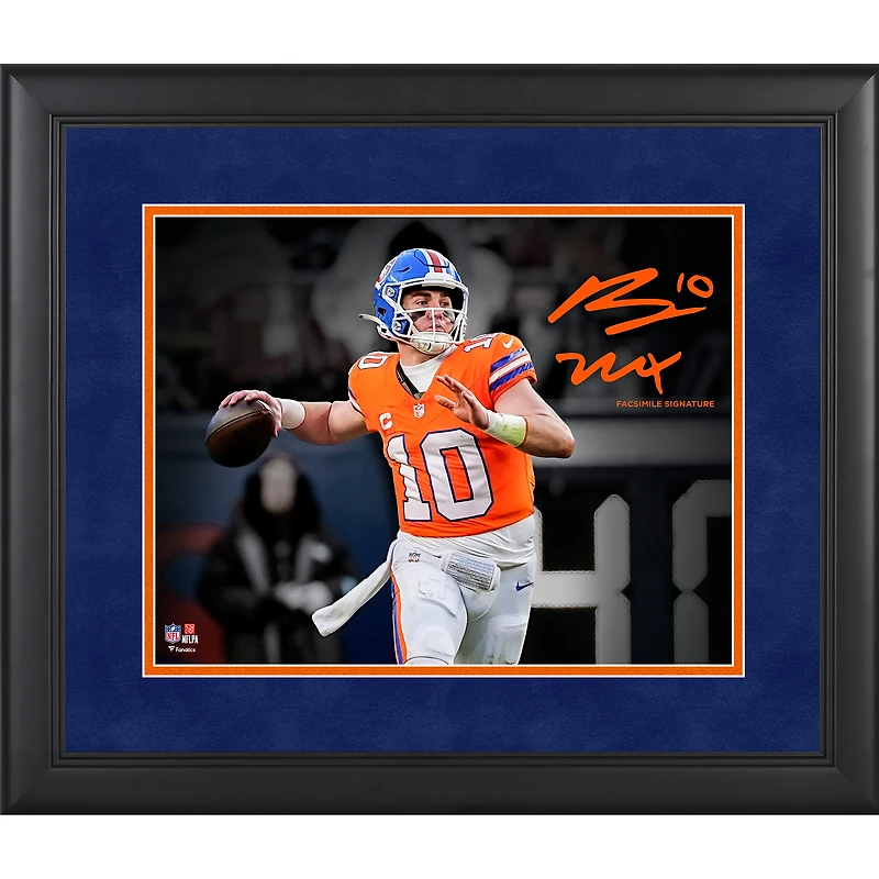 Bo Nix Denver Broncos Facsimile Signature Framed 11" x 14" Spotlight Photograph