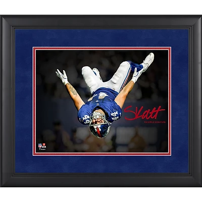 Cam Skattebo New York Giants Facsimile Signature Framed 11" x 14" Spotlight Photograph