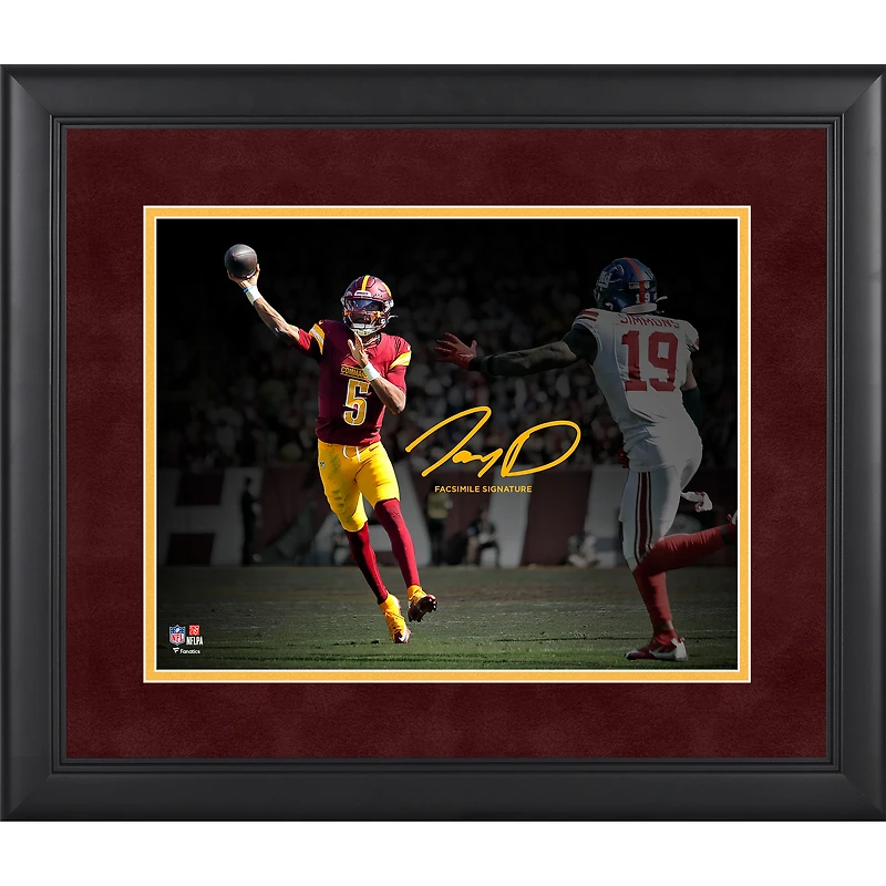 Jayden Daniels Washington Commanders Facsimile Signature Framed 11" x 14" Spotlight Photograph