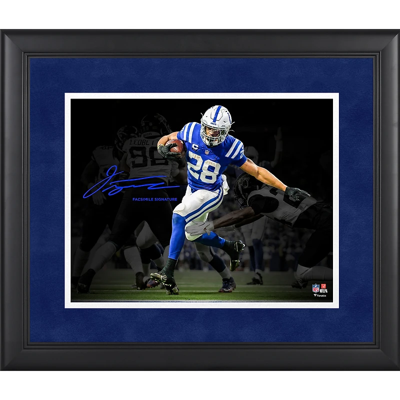 Jonathan Taylor Indianapolis Colts Facsimile Signature Framed 11" x 14" Spotlight Photograph