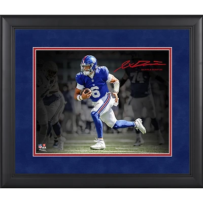 Jaxson Dart New York Giants Facsimile Signature Framed 11" x 14" Spotlight Photograph