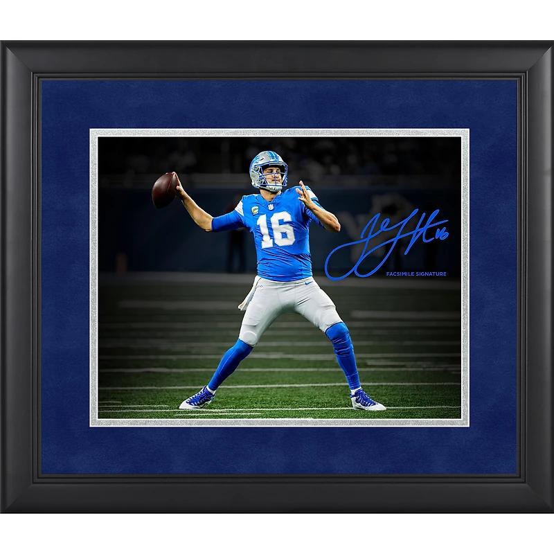 Jared Goff Detroit Lions Facsimile Signature Framed 11" x 14" Spotlight Photograph