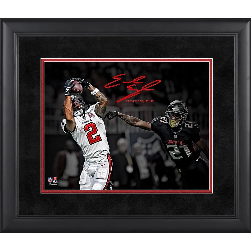 Emeka Egbuka Tampa Bay Buccaneers Facsimile Signature Framed 11" x 14" Spotlight Photograph