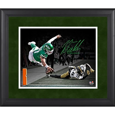 Justin Fields New York Jets Facsimile Signature Framed 11" x 14" Spotlight Photograph