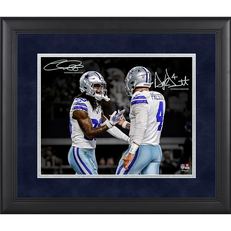 Dak Prescott & CeeDee Lamb Dallas Cowboys Facsimile Signature Framed 11" x 14" Spotlight Photograph