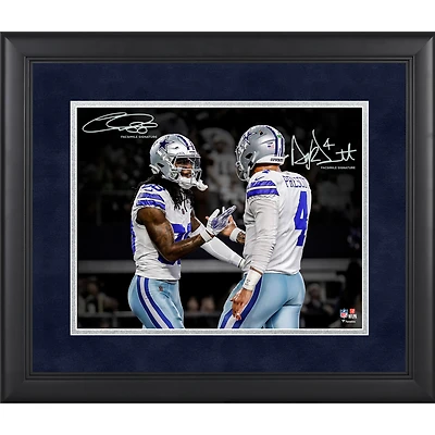 Dak Prescott & CeeDee Lamb Dallas Cowboys Facsimile Signature Framed 11" x 14" Spotlight Photograph