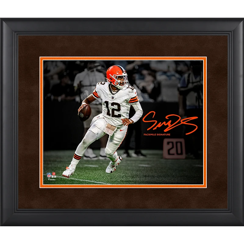 Shedeur Sanders Cleveland Browns Facsimile Signature Framed 11" x 14" Spotlight Photograph