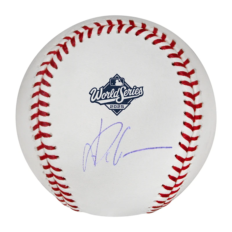 Yoshinobu Yamamoto Los Angeles Dodgers Autographed 2025 World Series Logo Baseball