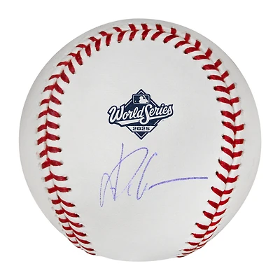 Yoshinobu Yamamoto Los Angeles Dodgers Autographed 2025 World Series Logo Baseball