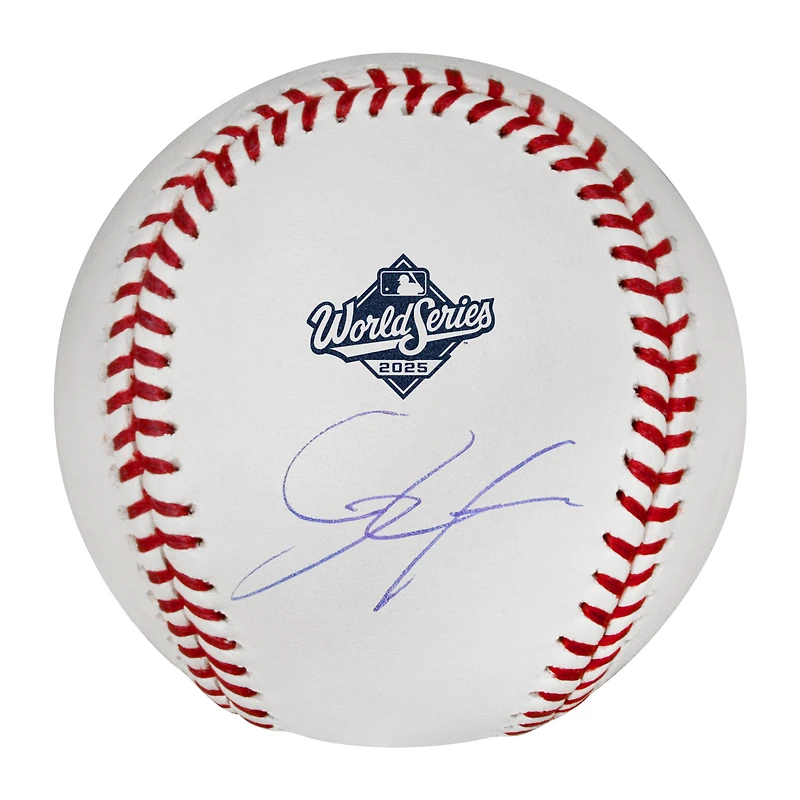 Roki Sasaki Los Angeles Dodgers Autographed 2025 World Series Logo Baseball