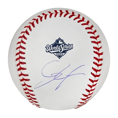 Roki Sasaki Los Angeles Dodgers Autographed 2025 World Series Logo Baseball