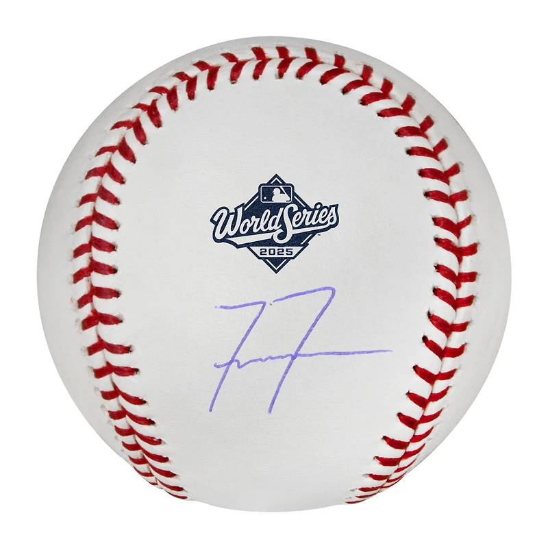 Freddie Freeman Los Angeles Dodgers Autographed 2025 World Series Logo Baseball