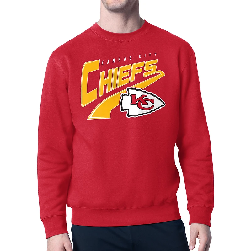 Men's Starter Red Kansas City Chiefs Modern Tailsweep Fleece Sweatshirt