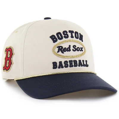 Men's '47 x Stoney Clover Lane  Natural/Navy Boston Red Sox Glitter Rope Hitch Adjustable Hat