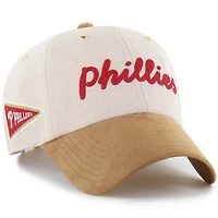 Men's '47 x Stoney Clover Lane  Natural/Tan Philadelphia Phillies Script Charm Clean Up Adjustable Hat