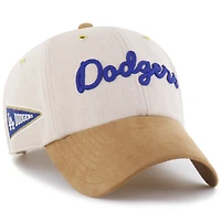 Men's '47 x Stoney Clover Lane  Natural/Tan Los Angeles Dodgers Script Charm Clean Up Adjustable Hat