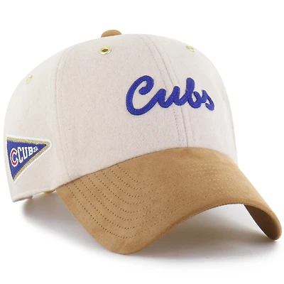 Men's '47 x Stoney Clover Lane  Natural/Tan Chicago Cubs Script Charm Clean Up Adjustable Hat