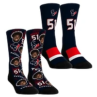 Youth Rock Em Socks Will Anderson Jr. Houston Texans Player Football Guy Two-Pack Crew Sock Set