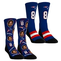 Youth Rock Em Socks Stefon Diggs New England Patriots Player Football Guy Two-Pack Crew Sock Set