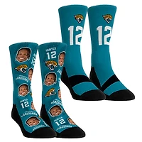 Youth Rock Em Socks Travis Hunter Jacksonville Jaguars Player Football Guy Two-Pack Crew Sock Set