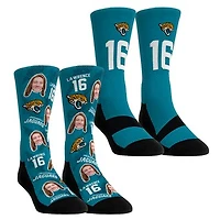 Youth Rock Em Socks Trevor Lawrence Jacksonville Jaguars Player Football Guy Two-Pack Crew Sock Set