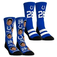 Youth Rock Em Socks Jonathan Taylor Indianapolis Colts Player Football Guy Two-Pack Crew Sock Set