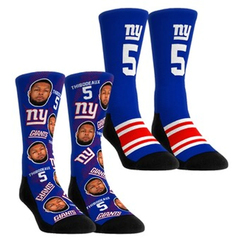 Youth Rock Em Socks Kayvon Thibodeaux New York Giants Player Football Guy Two-Pack Crew Sock Set