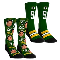 Youth Rock Em Socks Christian Watson Green Bay Packers Player Football Guy Two-Pack Crew Sock Set
