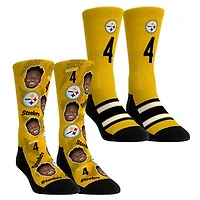 Youth Rock Em Socks DK Metcalf Pittsburgh Steelers Player Football Guy Two-Pack Crew Sock Set