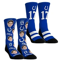 Youth Rock Em Socks Daniel Jones Indianapolis Colts Player Football Guy Two-Pack Crew Sock Set