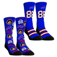 Youth Rock Em Socks Dawson Knox Buffalo Bills Player Football Guy Two-Pack Crew Sock Set