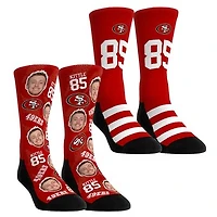 Youth Rock Em Socks George Kittle San Francisco 49ers Player Football Guy Two-Pack Crew Sock Set