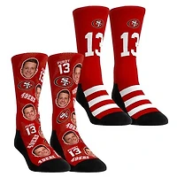 Youth Rock Em Socks Brock Purdy San Francisco 49ers Player Football Guy Two-Pack Crew Sock Set
