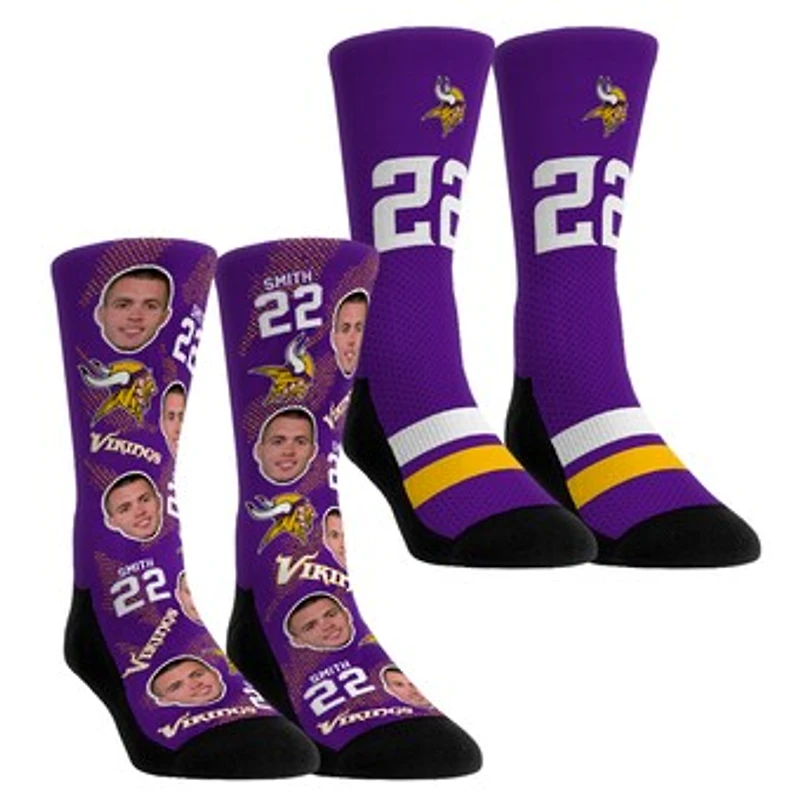 Youth Rock Em Socks Harrison Smith Minnesota Vikings Player Football Guy Two-Pack Crew Sock Set