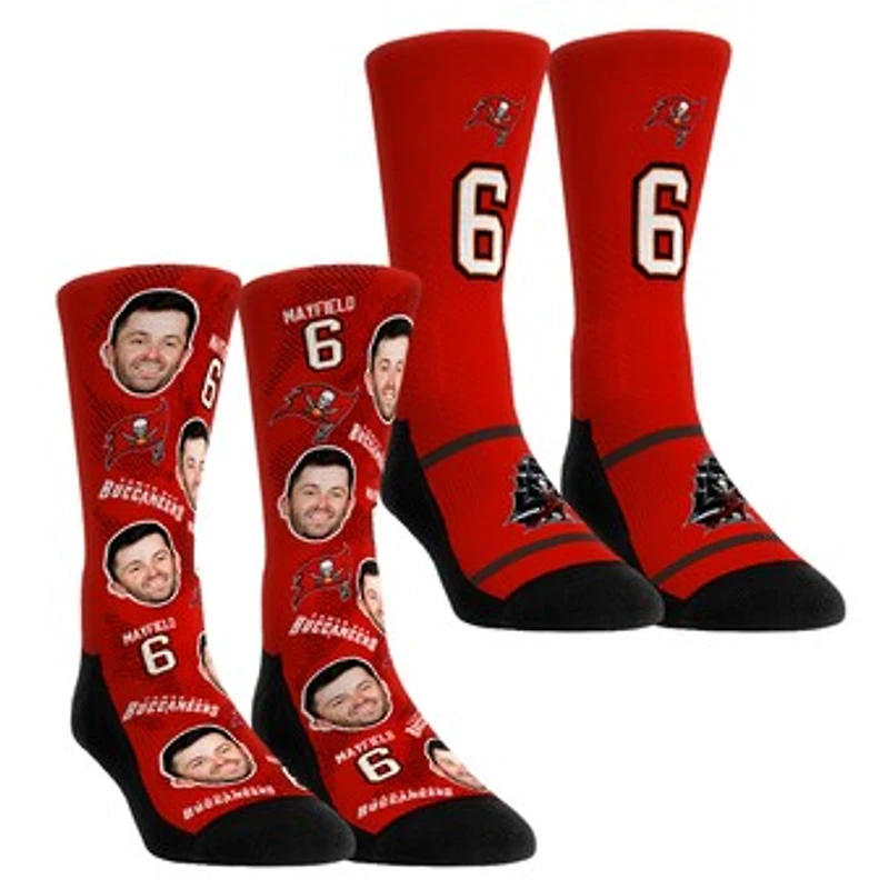 Youth Rock Em Socks Baker Mayfield Tampa Bay Buccaneers Player Football Guy Two-Pack Crew Sock Set