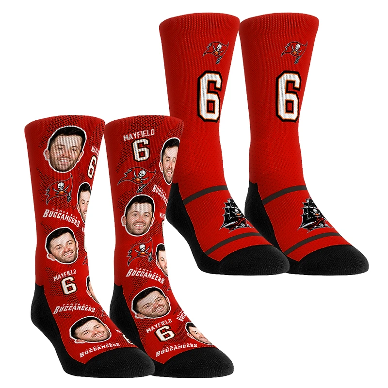 Youth Rock Em Socks Baker Mayfield Tampa Bay Buccaneers Player Football Guy Two-Pack Crew Sock Set