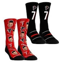 Youth Rock Em Socks Bijan Robinson Atlanta Falcons Player Football Guy Two-Pack Crew Sock Set