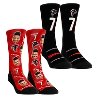 Youth Rock Em Socks Bijan Robinson Atlanta Falcons Player Football Guy Two-Pack Crew Sock Set