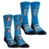 Youth Rock Em Socks Sam LaPorta Detroit Lions Player Football Guy Two-Pack Crew Sock Set