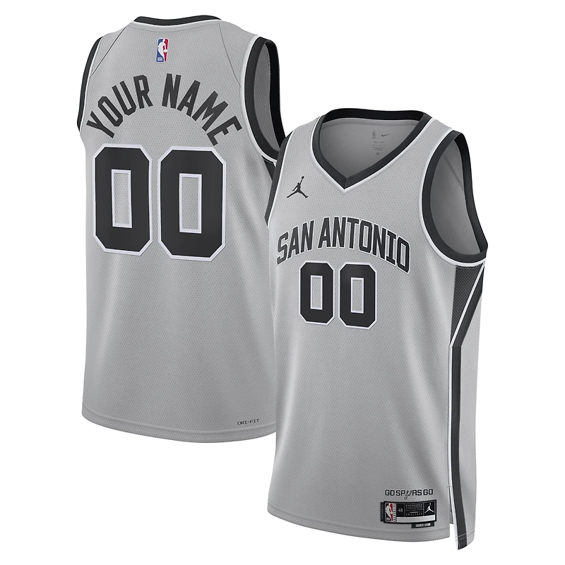Unisex Jordan Brand Silver San Antonio Spurs Swingman Custom Jersey - Statement Edition