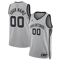 Unisex Jordan Brand Silver San Antonio Spurs Swingman Custom Jersey - Statement Edition