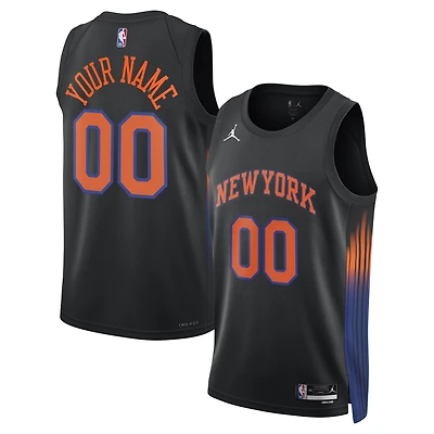 Unisex Jordan Brand Black New York Knicks Swingman Custom Jersey - Statement Edition