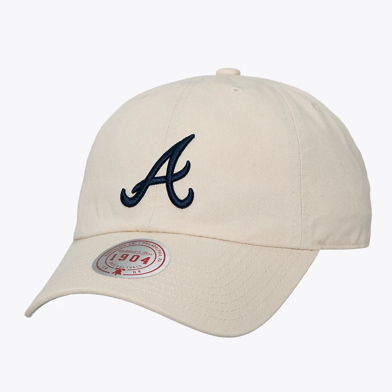 Unisex Mitchell & Ness Cream Atlanta Braves Off-Season 1904 Strapback Adjustable Hat