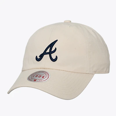 Unisex Mitchell & Ness Cream Atlanta Braves Off-Season 1904 Strapback Adjustable Hat