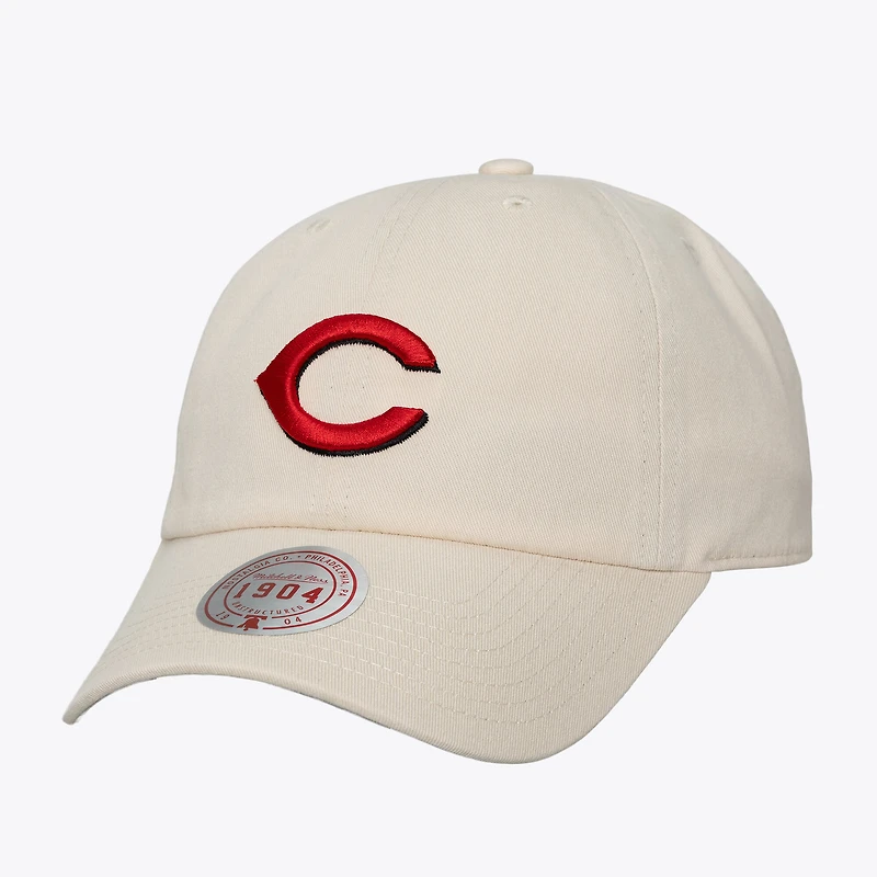 Unisex Mitchell & Ness Cream Cincinnati Reds Off-Season 1904 Strapback Adjustable Hat