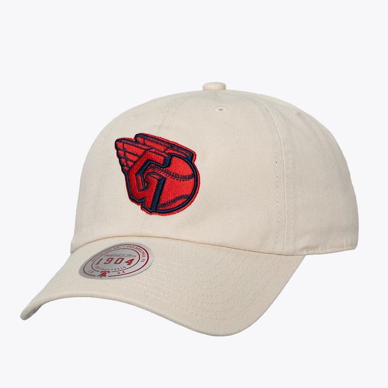 Unisex Mitchell & Ness Cream Cleveland Guardians Off-Season 1904 Strapback Adjustable Hat